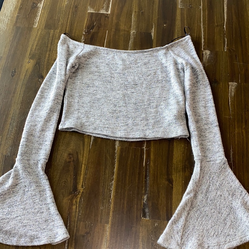 Silver cropped sweater